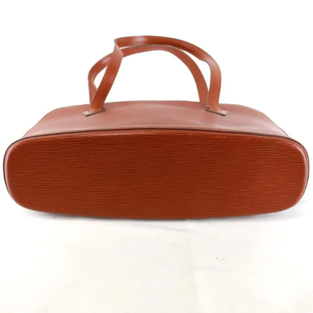 LOUIS VUITTON Brown Leather Tote Bag